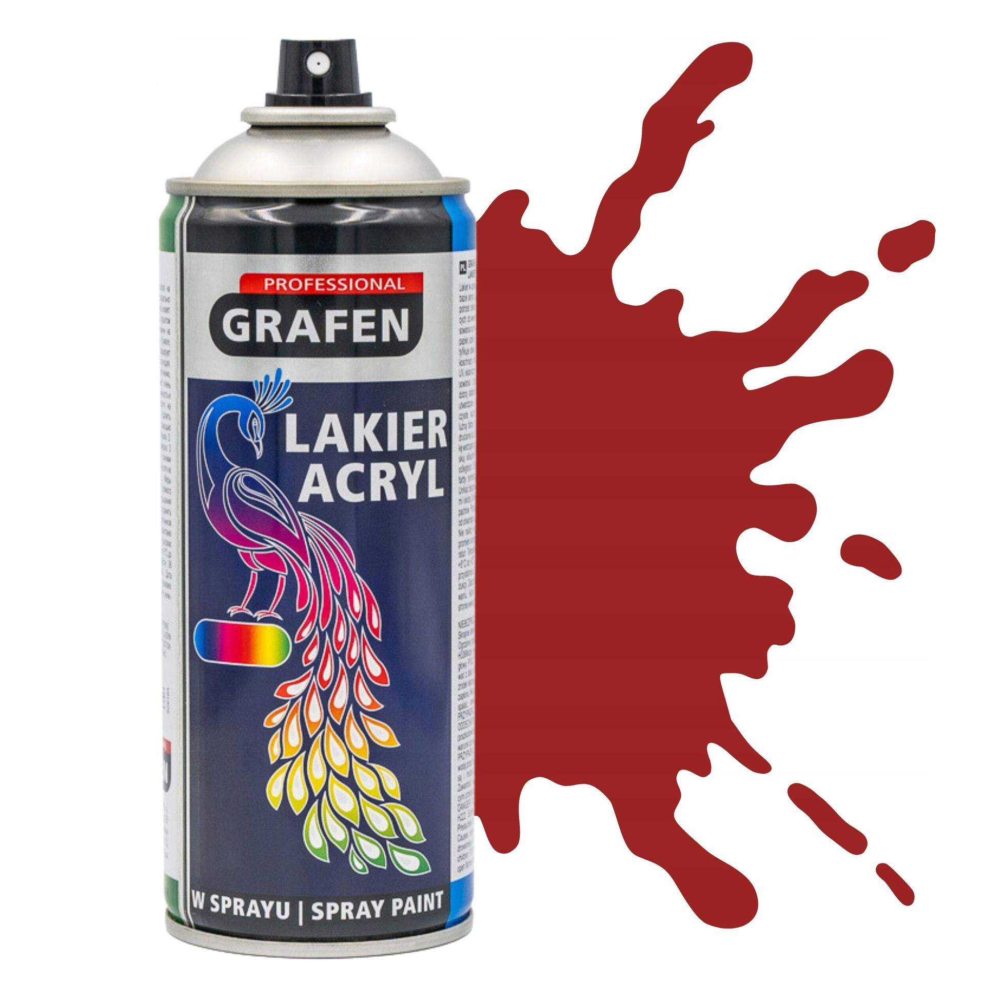Farba Lakier Spray Akrylowy czerwony Ral 3002