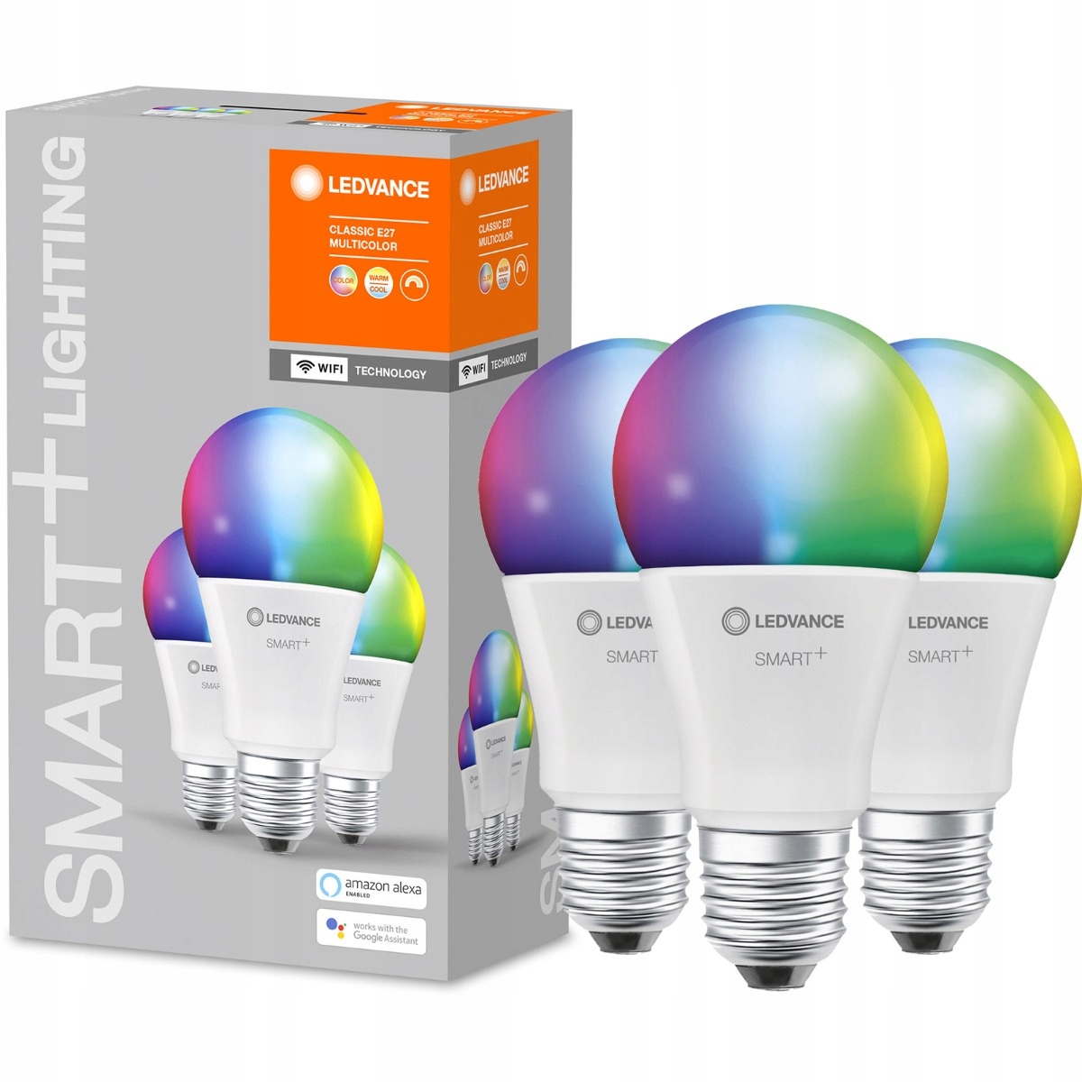 3x Żarówka Led E27 A75 14W=100W 1521lm Rgb Smart+ WiFi Ściemniala Ledvance