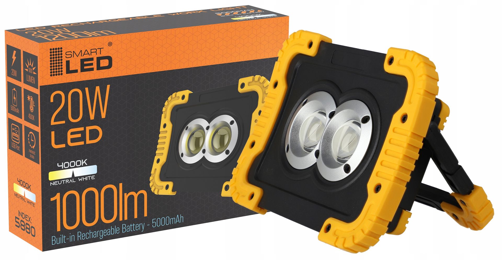 Halogen Led naświetlacz budowlany akumulatorowy