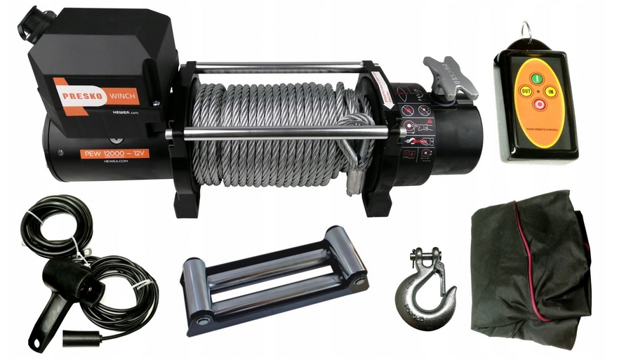 Wyciągarka 12000LBS 12V 5,5T Presco 5450kg