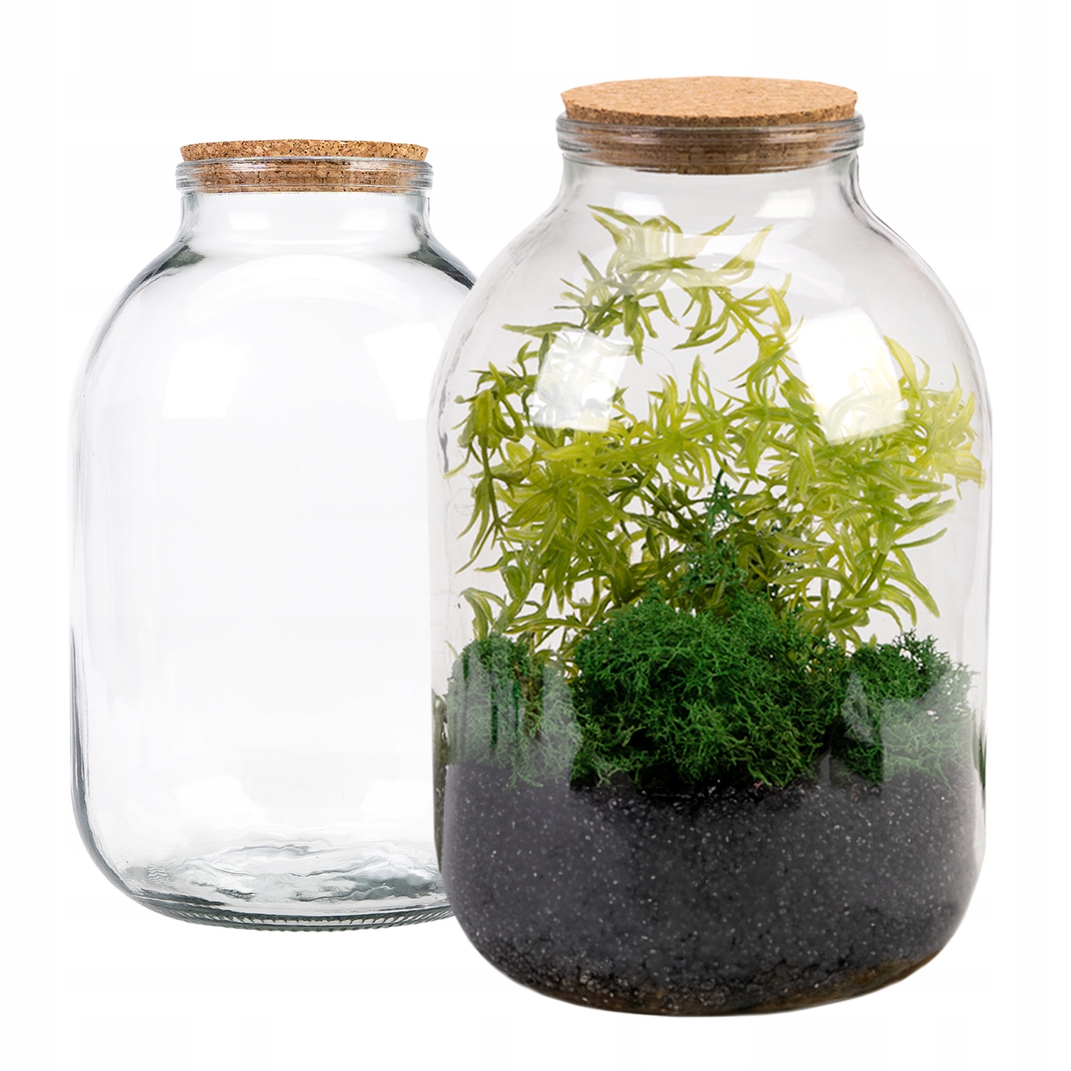 Słoik do lasu w szkle słój do dekoracji szklany Duży z korkiem 3l 3000 ml