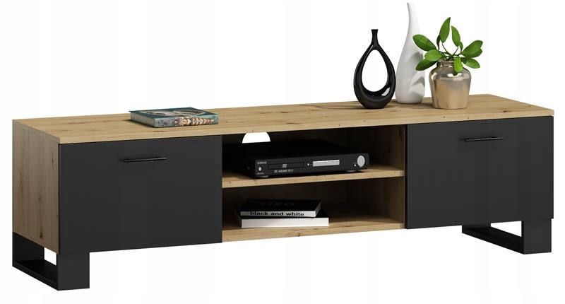 Stolik szafka Rtv Klara 120cm artisan-czarny loft Per