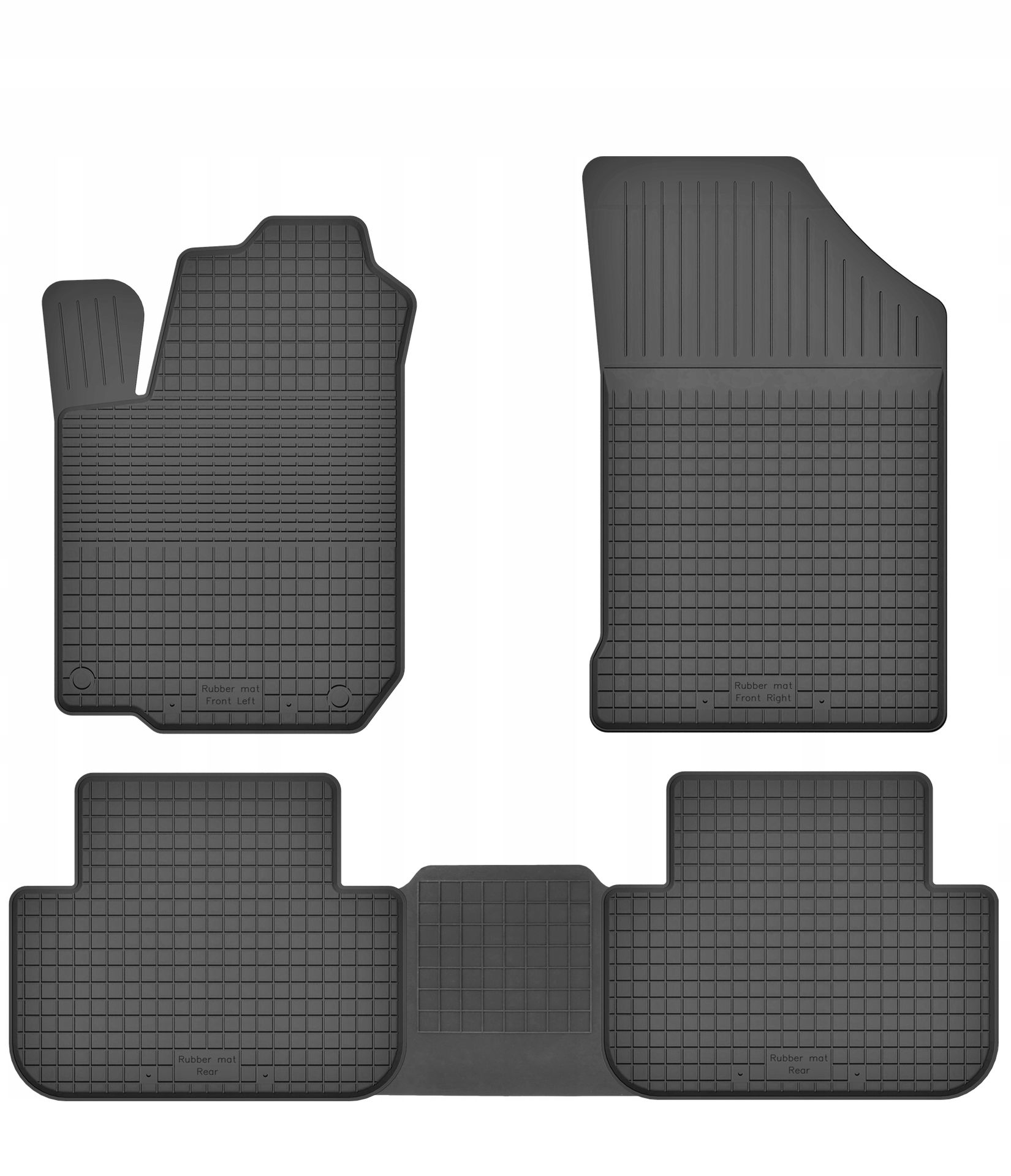 Dywaniki gumowe do Citroen C5 II (2008-2017) Tunel Czarne Dywaniki