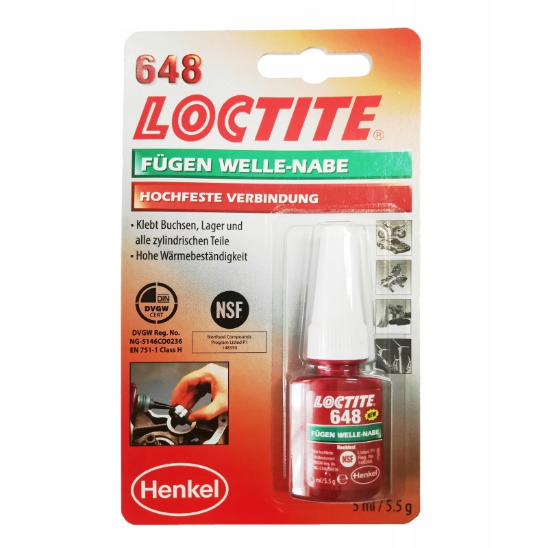Loctite 648 Klej anaerobowy do osadzania Mocny 5ml