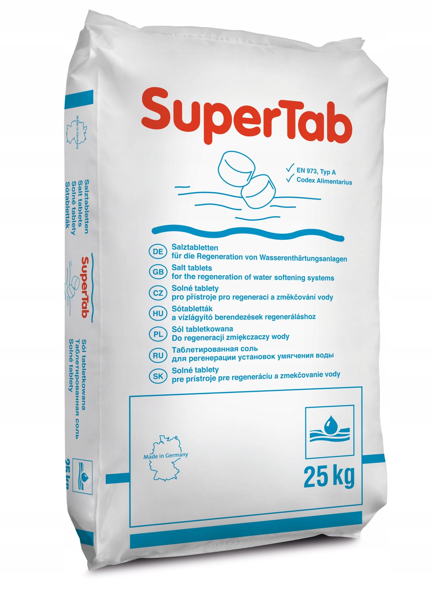 Sól w tabletkach, tabletki solne Supertab 25 kg
