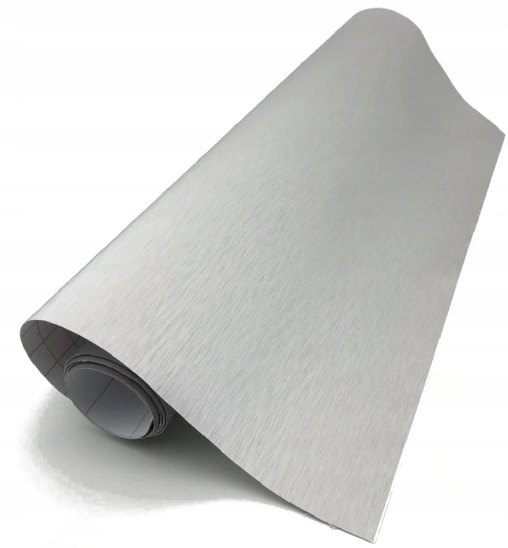 Folia Okleina Samochodowa Aluminium Szczotkowane Szara 152x50cm