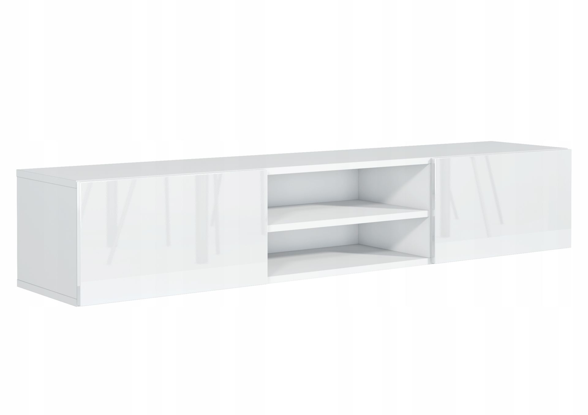 Szafka Rtv Wisząca 160CM Biała Front Połysk