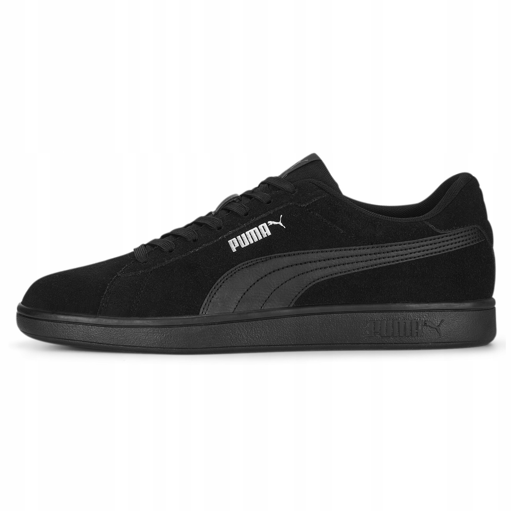 Buty męskie trampki sportowe Puma Smash 390984 02 zamszowe czarne 46