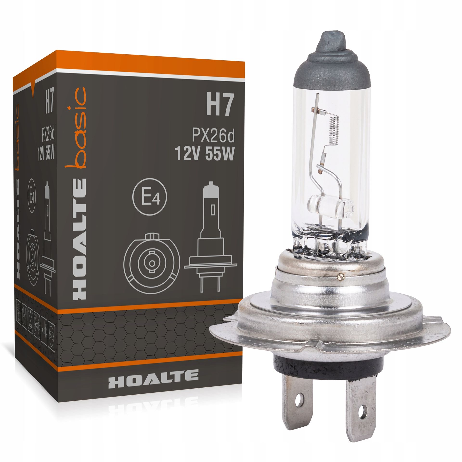 Żarówka H7 12V 55W PX26d Hoalte Halogenowa 3200K Samochodowa Z Homologacją