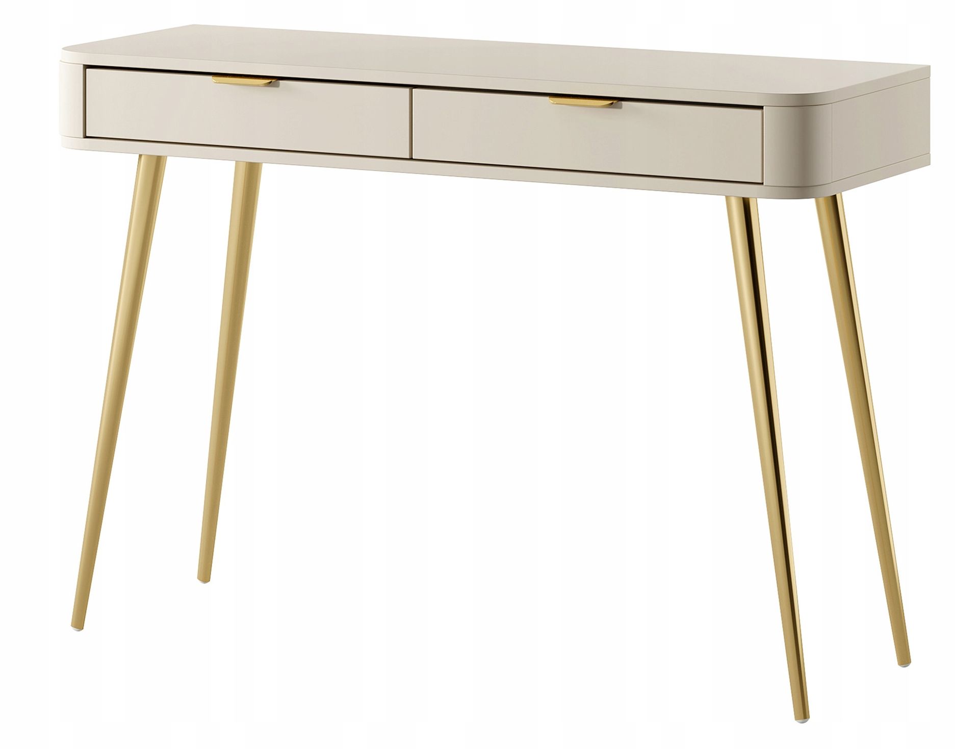 Toaletka z szufladami Oval 112 cm Beżowy Selsey Design