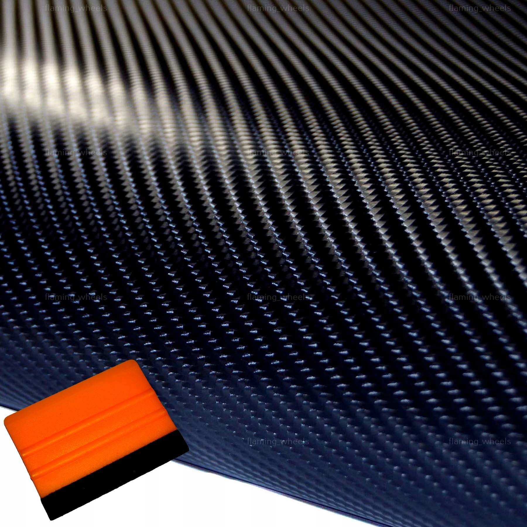 Karbon 4D Folia Okleina Carbon Czarna Czarny Słupki 3M x 50CM Rakla