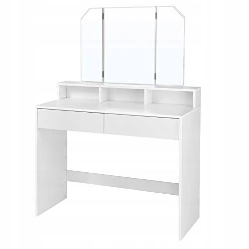 Toaletka ze składanym lustrem biała