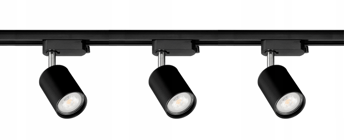 Oświetlenie Szynowe Led 3x Lampa Reflektor GU10 Szynoprzewód 1m 1-Fazowy