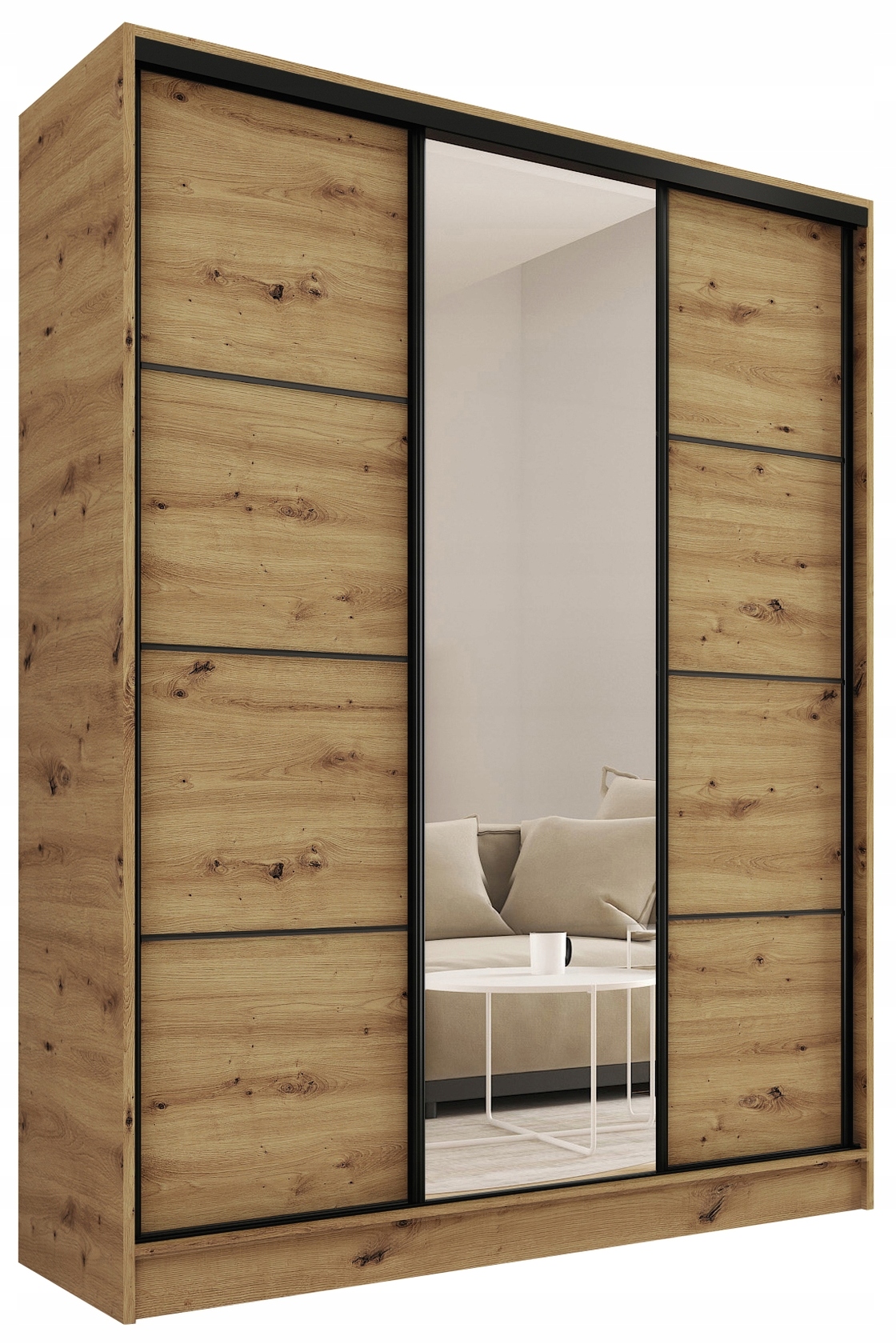 Szafa przesuwna z lustrem 150 cm Loft artisan