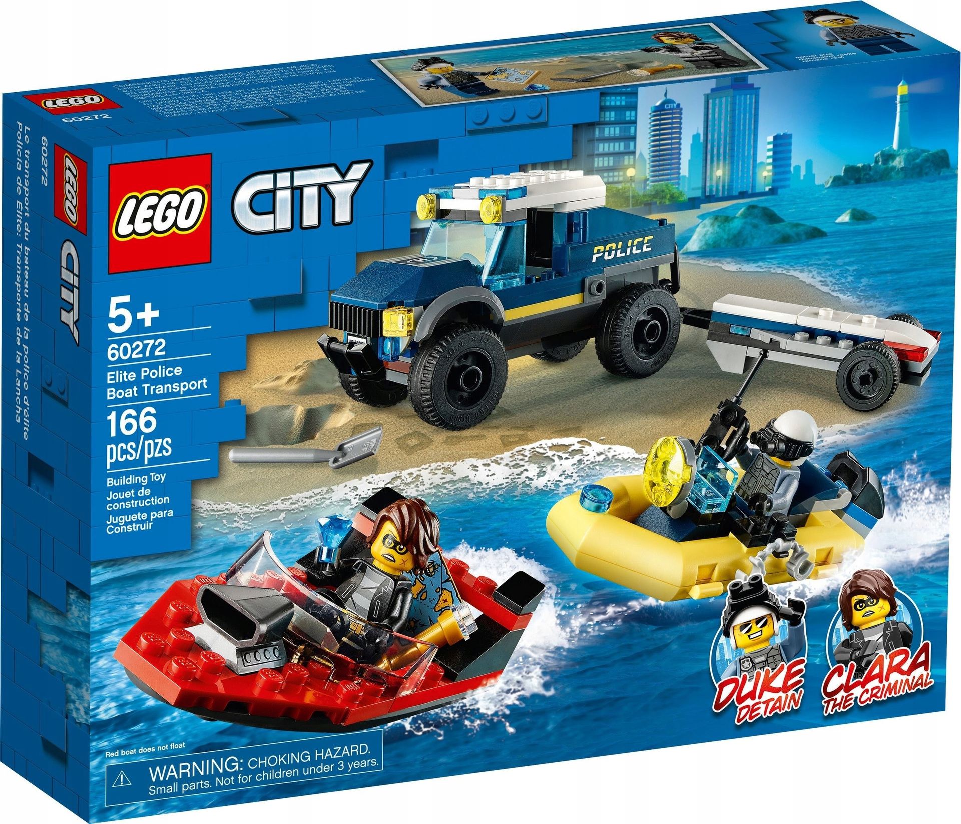 Lego City 60272 Transport łodzi policji specjalnej