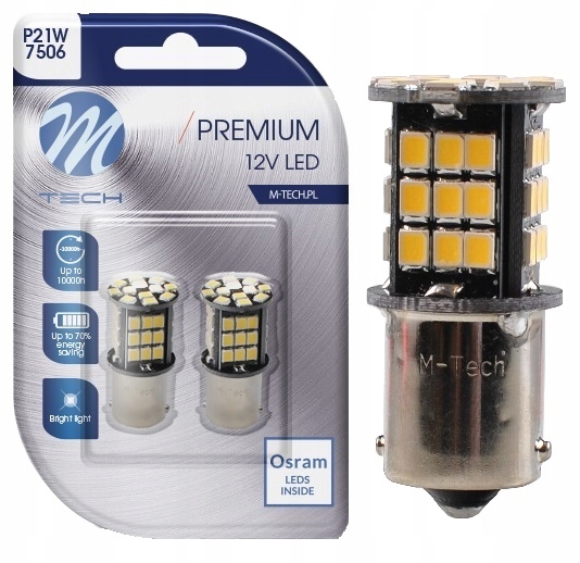 Żarówka P21W Led Osram M-tech Drl Jazdy Dziennej