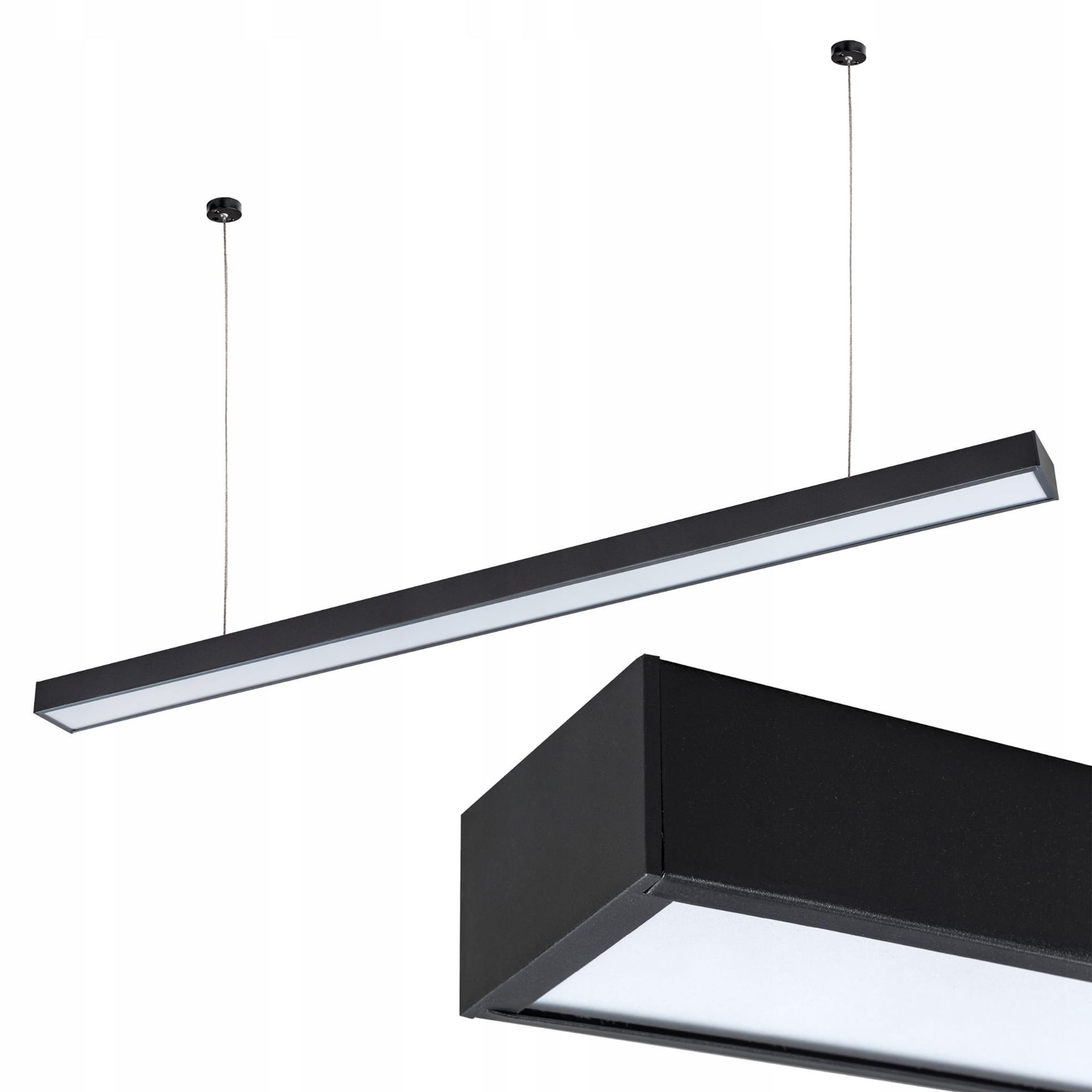 Lampa Led wisząca liniowa biurowa 120cm 40W CCD czarna