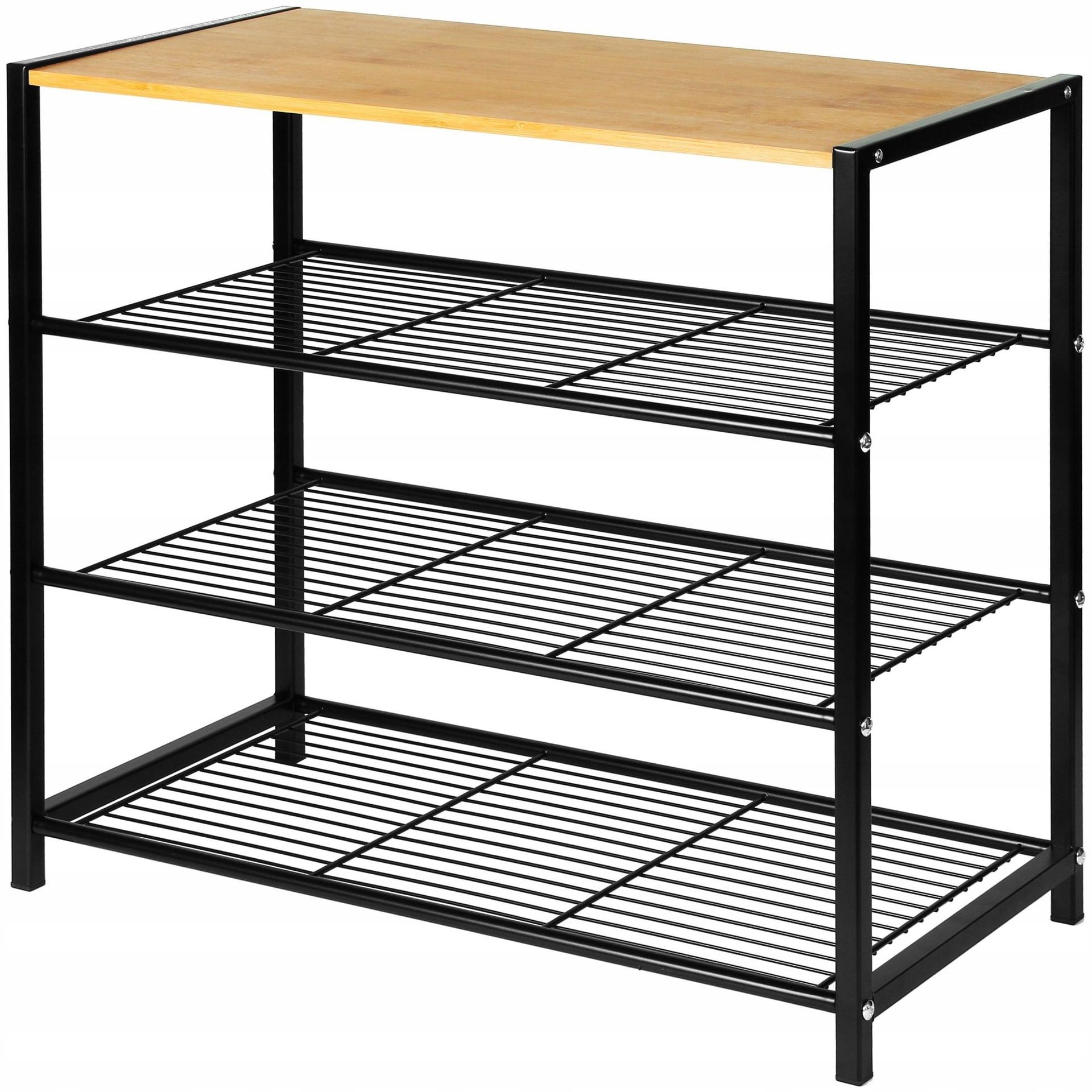 Regał Stojak Półka Szafka Na Buty Obuwie Metalowa Drewno Solidna