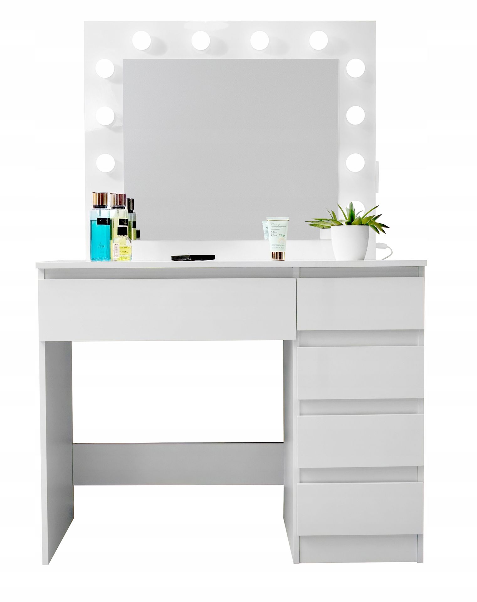 Toaletka kosmetyczna Lustro Oświetlenie 12 Led Usb