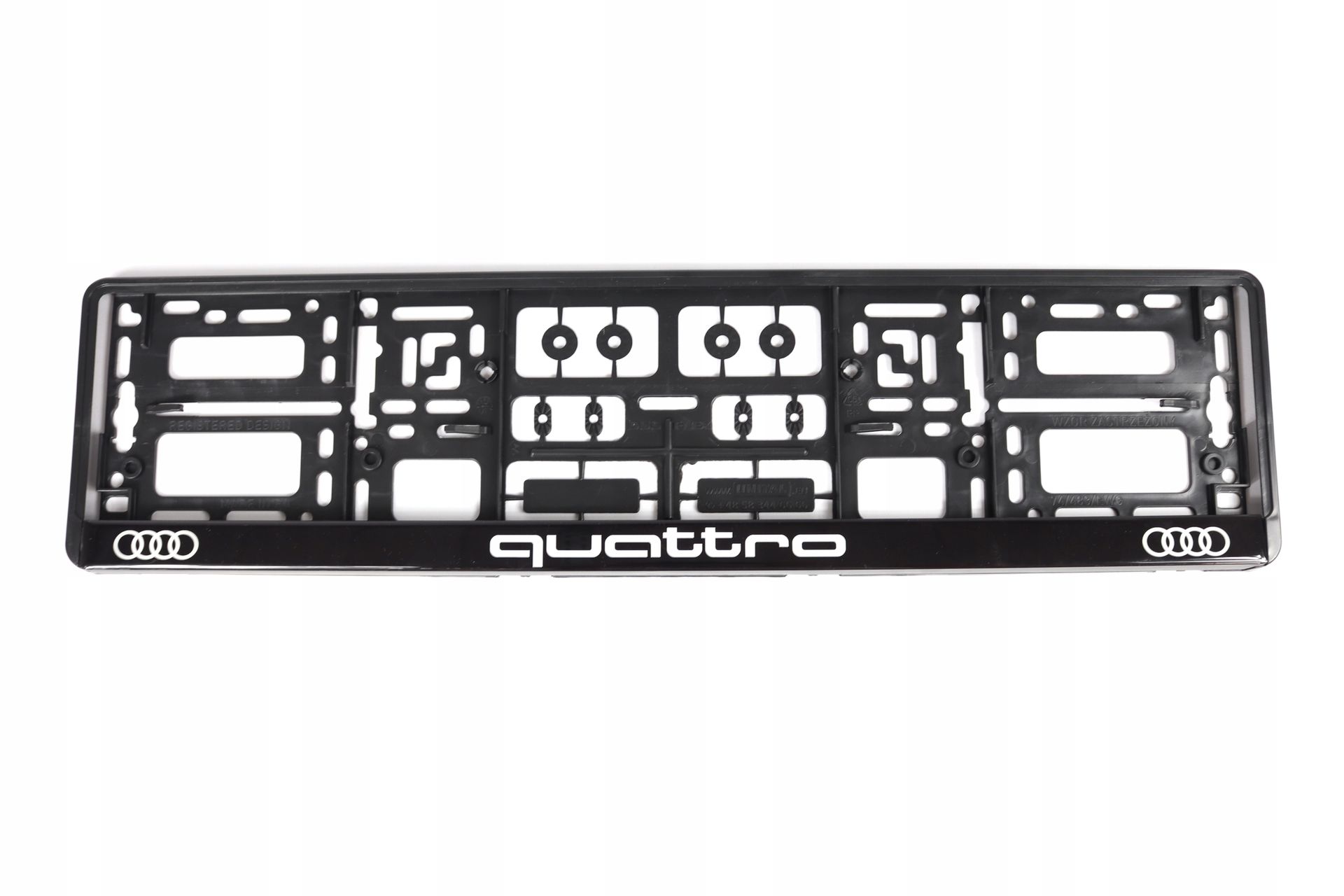 Ramka Tablicy Rejestracyjnej Logo Audi Quattro Jakość Premium Wizualna