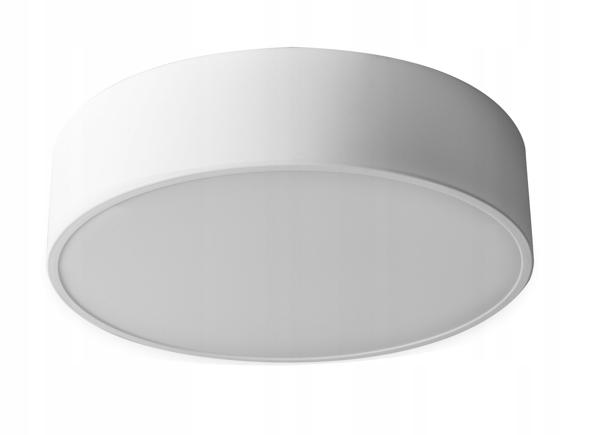 Plafon Lampa Sufitowa Okrągła 30 CM Biały Natynkowy E27 Do Salonu Kuchni