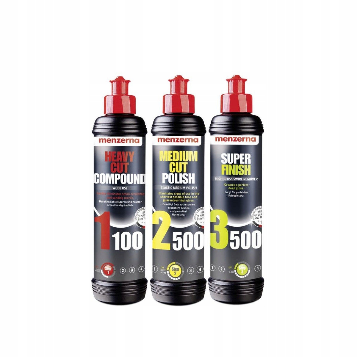 Zestaw Past Polerskich Menzerna 1100+2500+3500