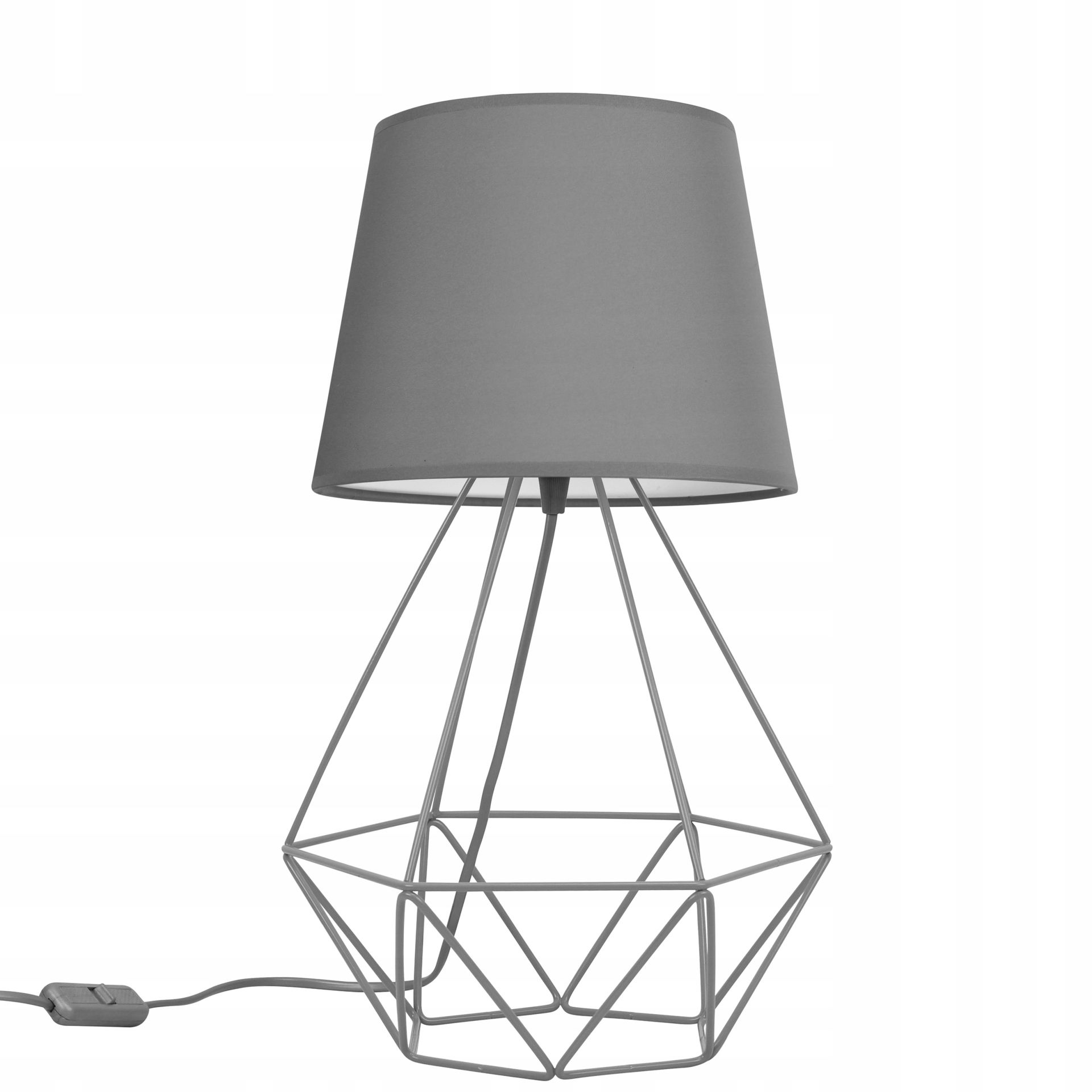 Lampka Biurkowa Nocna Nowoczesna Abażur Druciana