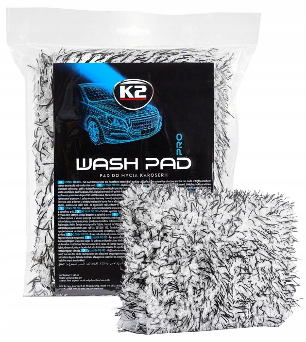 K2 Wash Pad Gąbka Do Mycia Samochodu Z Delikatną Mikrofibrą
