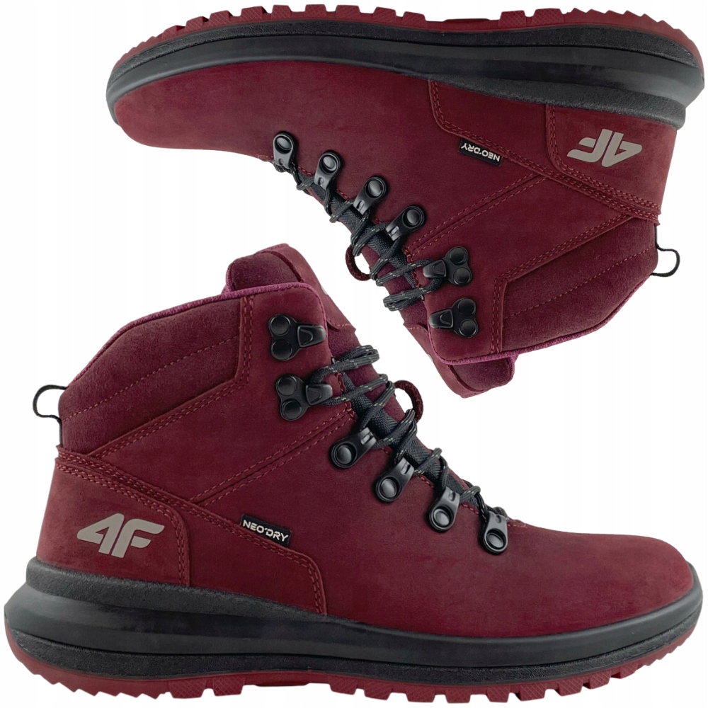 4F Damskie Buty Trekkingowe Wodoodporne Ciepłe Skóra Trapery Górskie r. 40