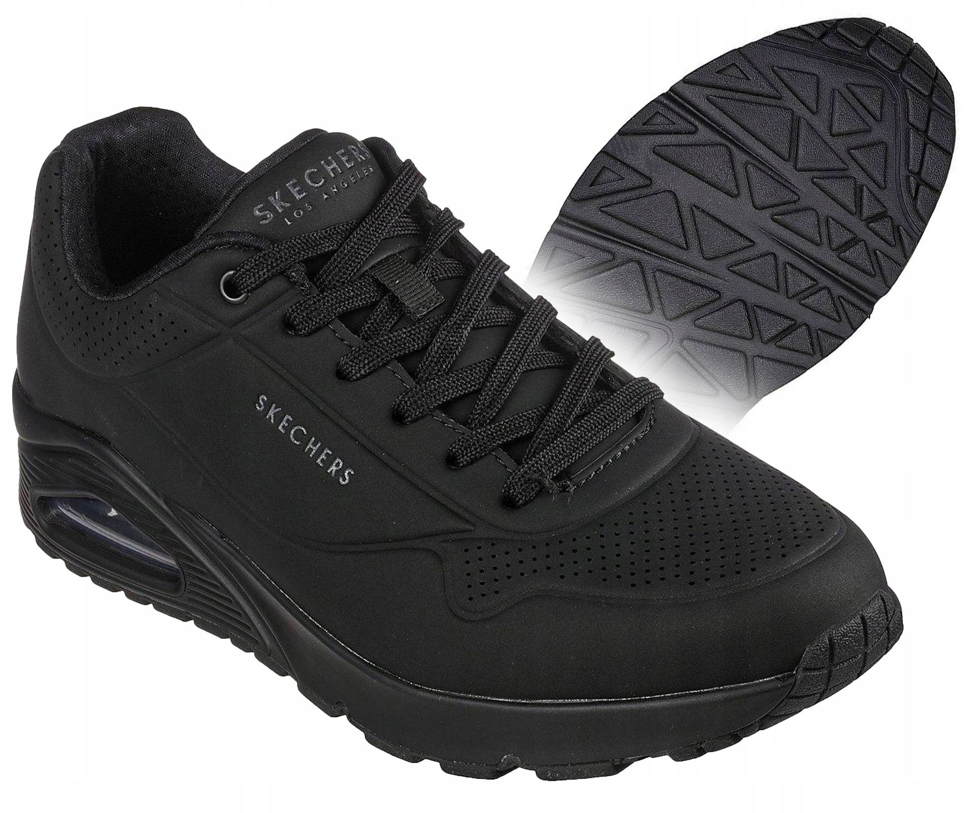 Buty sportowe męskie Skechers Uno Air czarne treningowe na co dzień