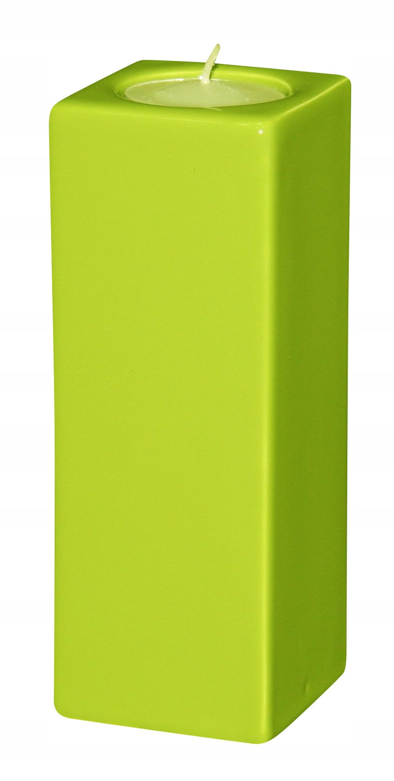 Świecznik Quadro high (5,5x15cm), zielony