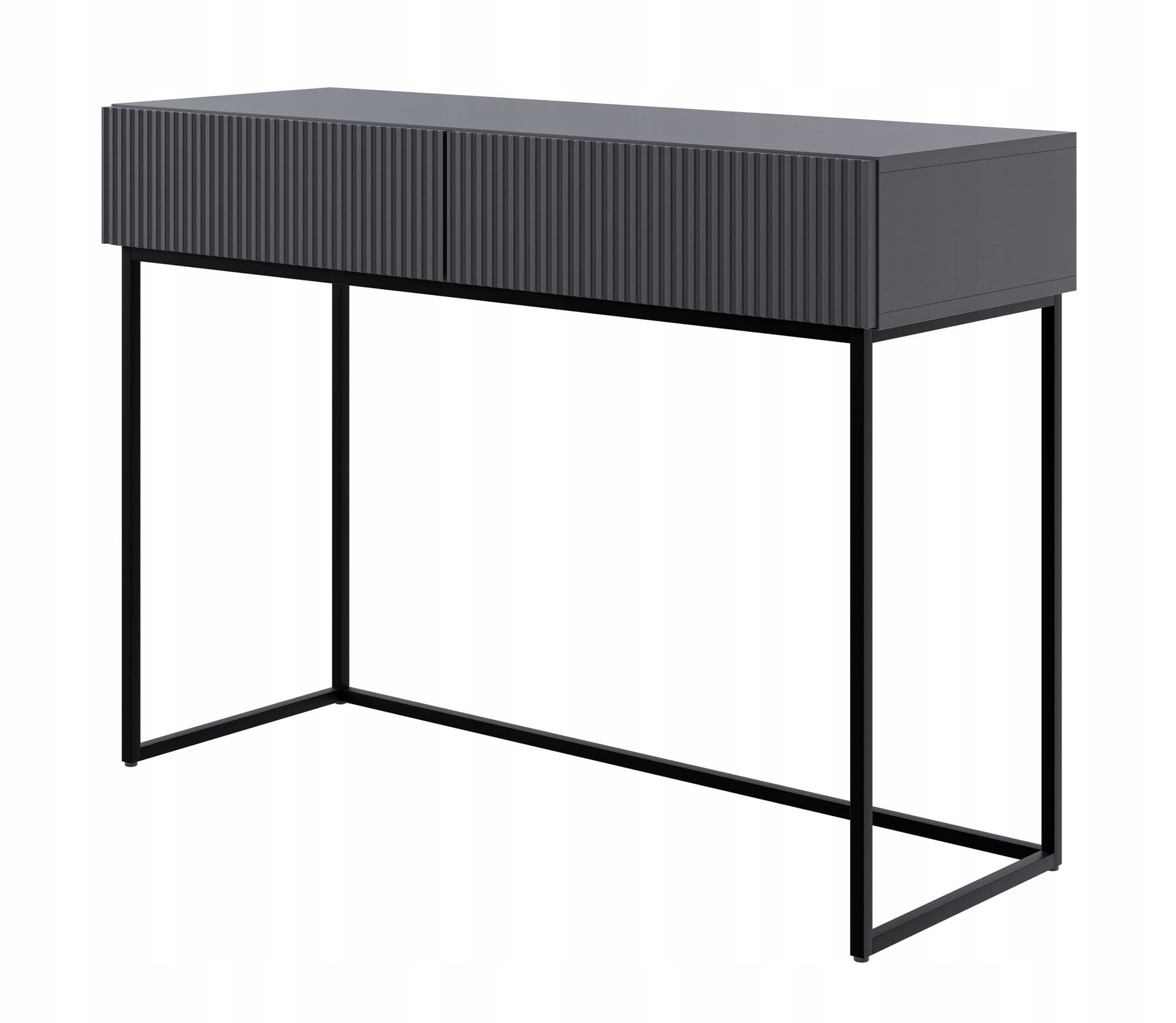 Toaletka Veldio 110 cm czarna z czarnymi nogami Selsey Design