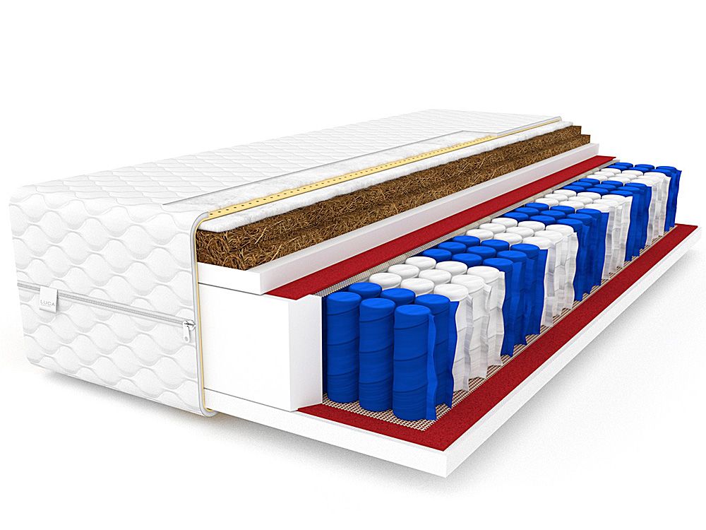 Materac 160x200 Denver Max 2 x Kokos 24 cm Twardy