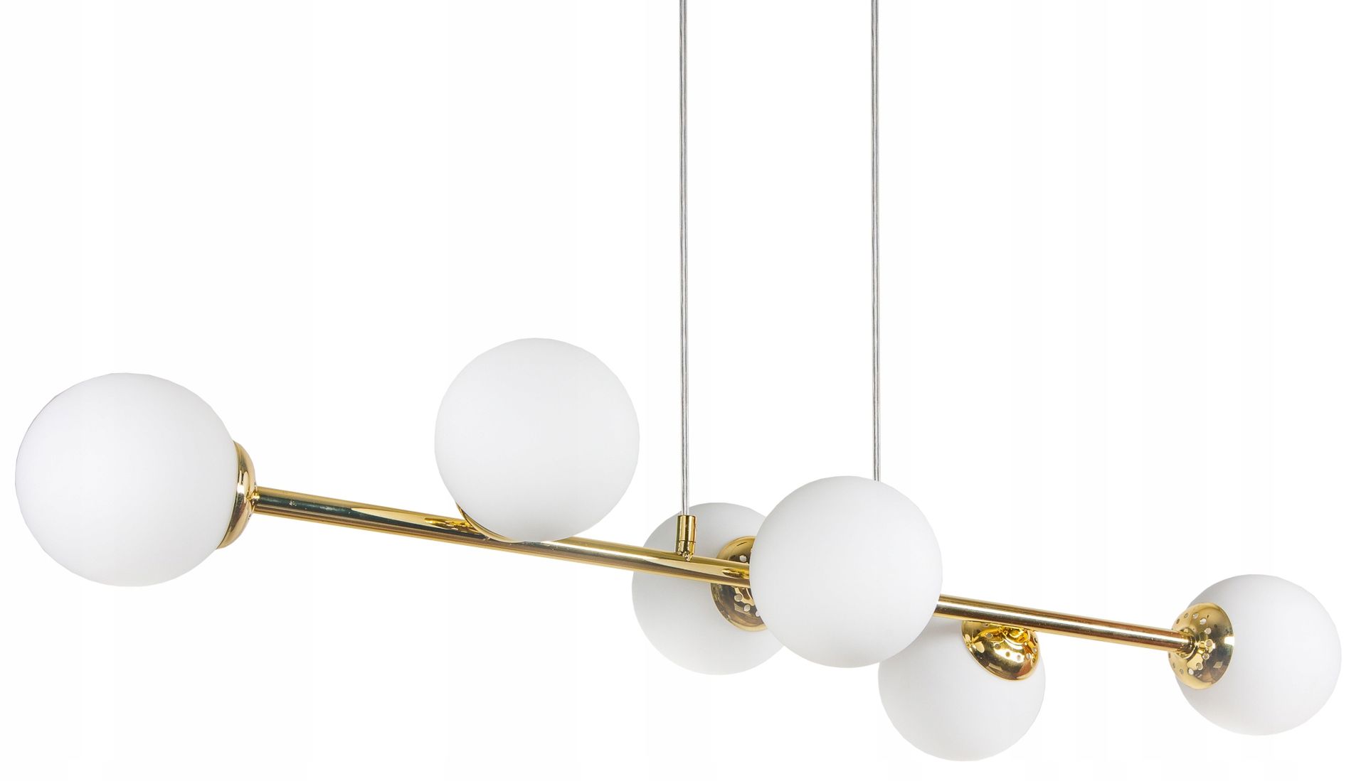 Lampa Wisząca Sufitowa Żyrandol Złota Kule Led