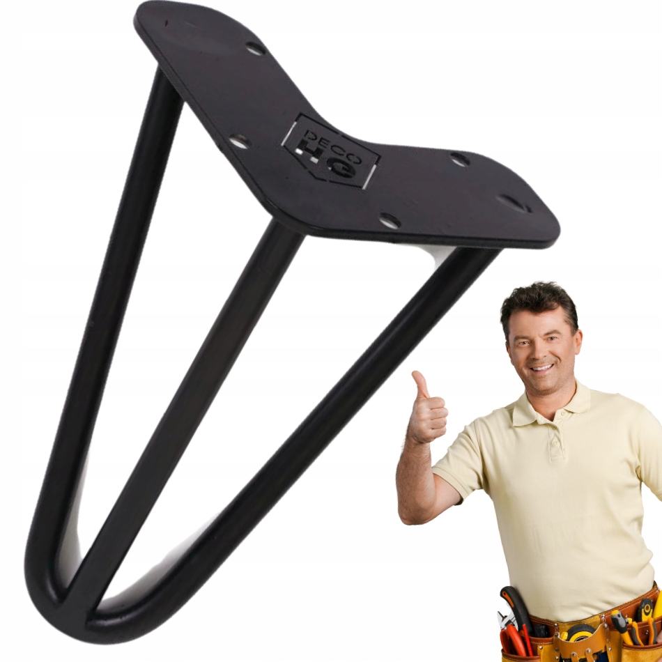 Metalowa noga do komody Hairpin legs pręty 15 cm