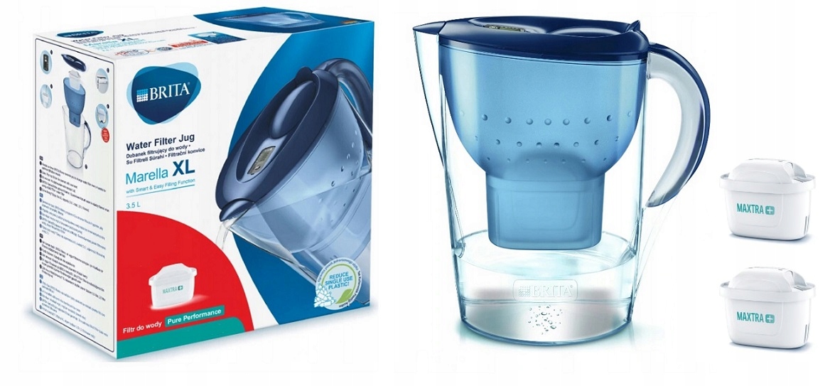 Dzbanek Brita Marella XL Domowy Do Kranówki 3.5L Bardzo Duży 2x Filtr