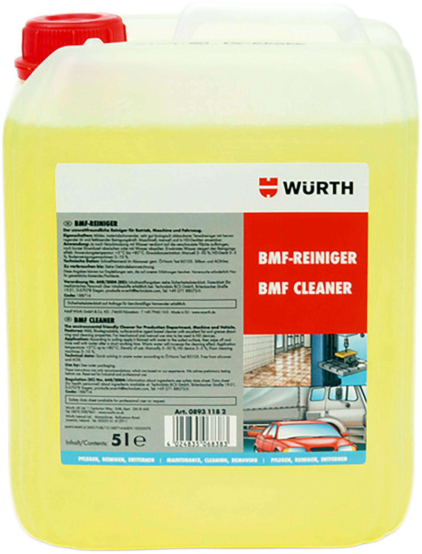 Zmywacz warsztatowy koncentrat Bmf Wurth 5l