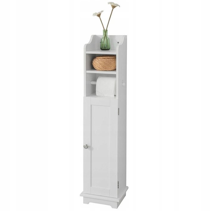 SoBuy FRG177-W słupek z półki Wolnostojący uchwyt na papier stojak boczny