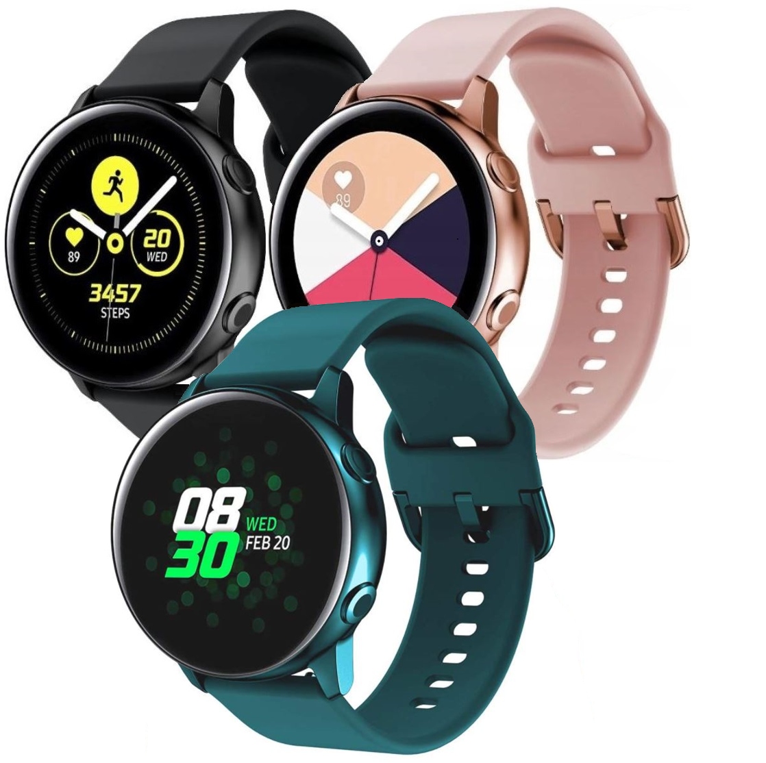 3x Pasek Do Samsung Galaxy Watch 4 5 6 7 40mm/44mm/45mm/46mm/47mm Active 2