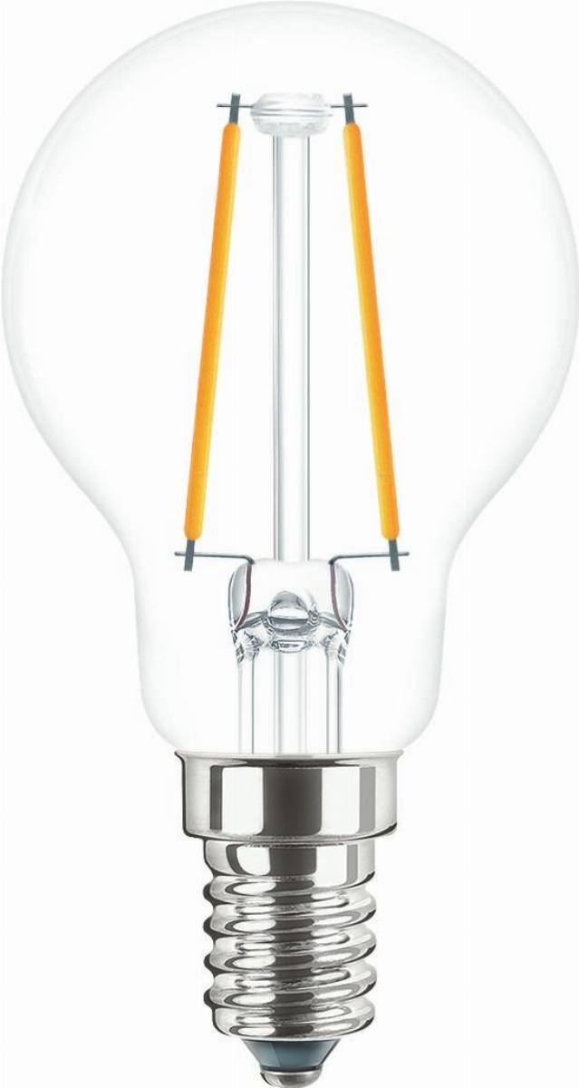 Żarówka Led E14 kulka 2W (25W) filament retro ciepła biel Philips