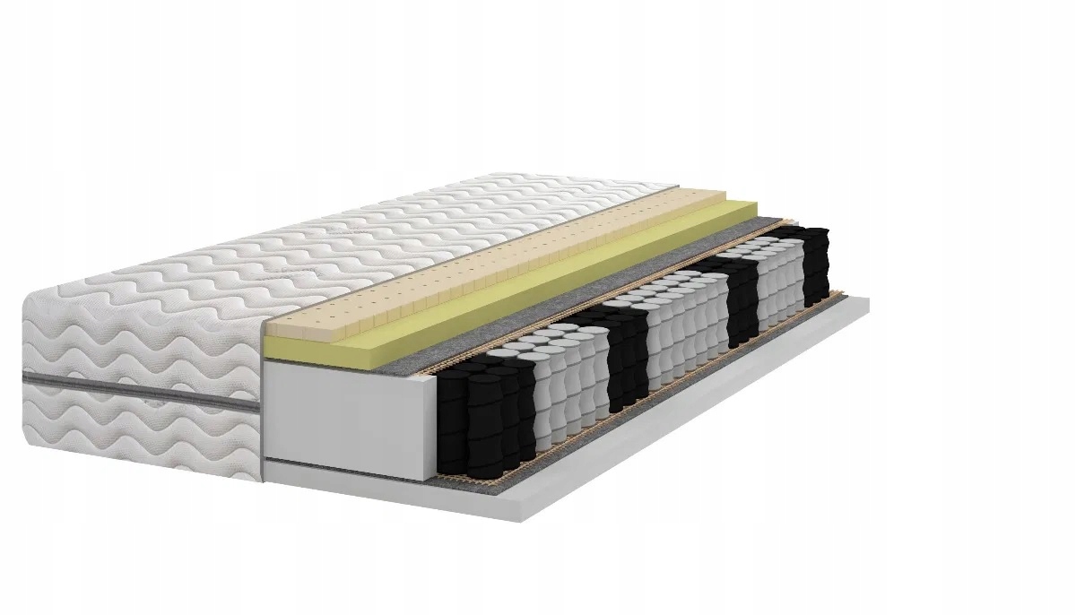 Materac Pocket 7 stref Lateks Visco 90x200