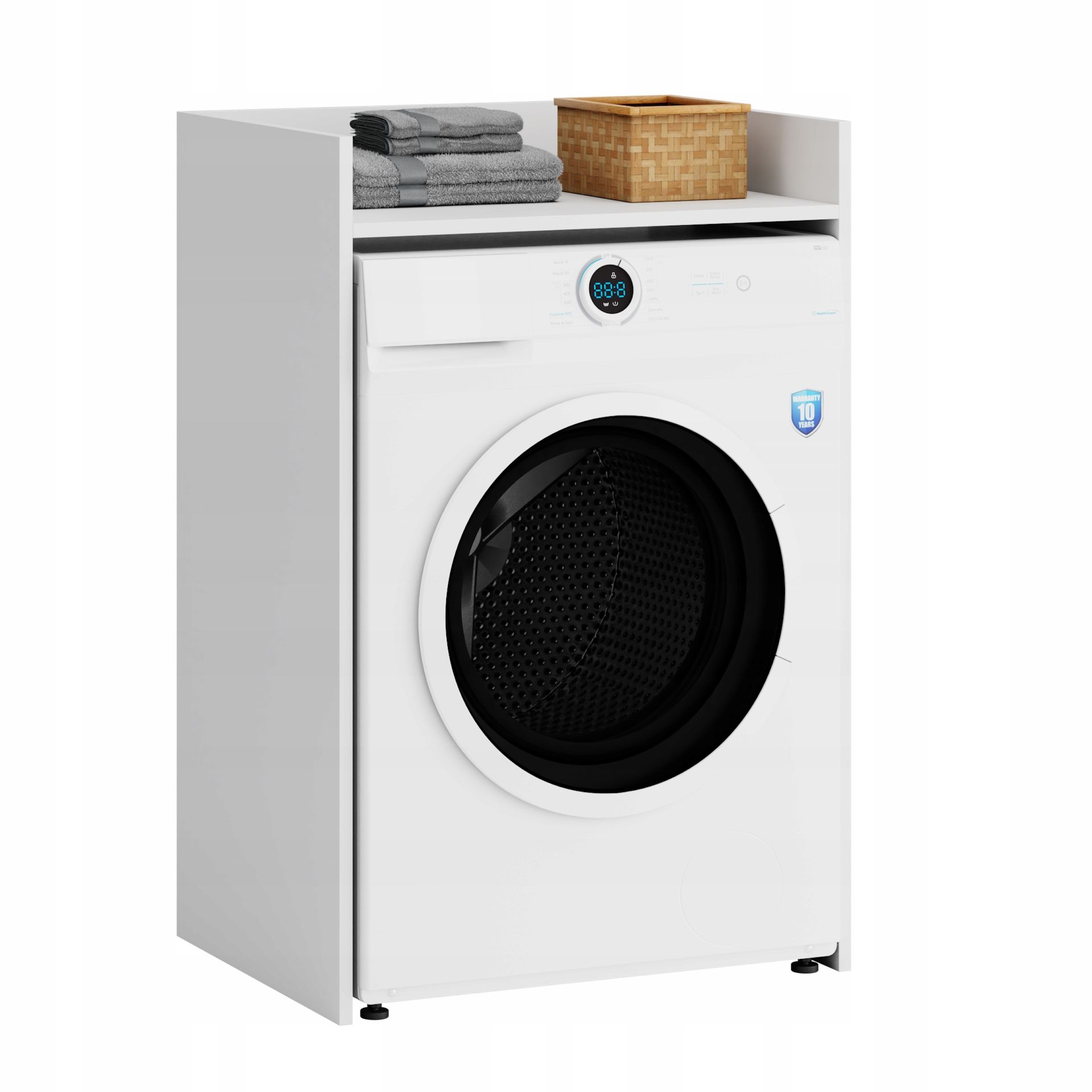 Szafka Na Pralke Łazienkowa Biała Słupek Regał