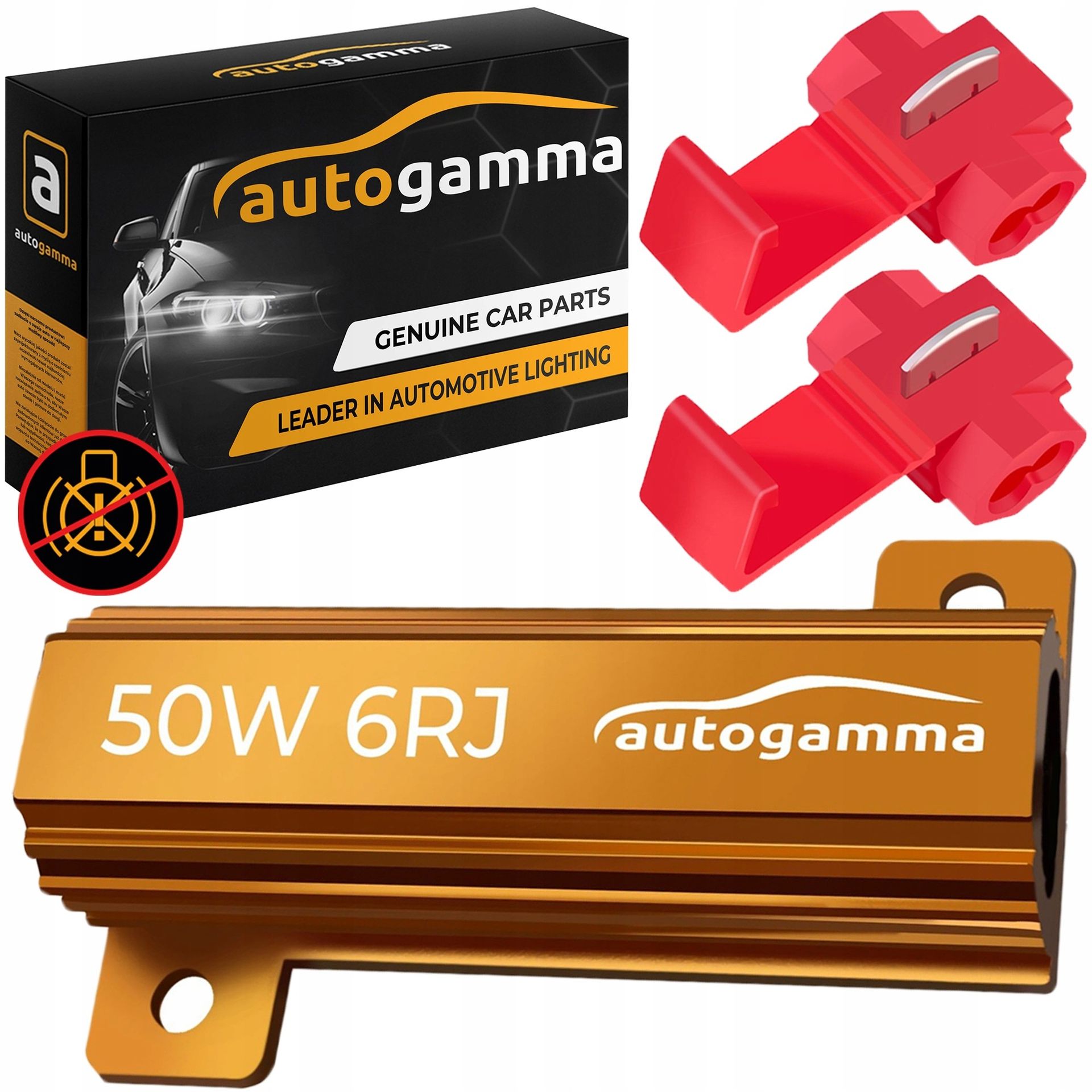 Rezystor 50W 6 Ohm filtr Canbus Led opornik błąd spalonej żarówki 12V