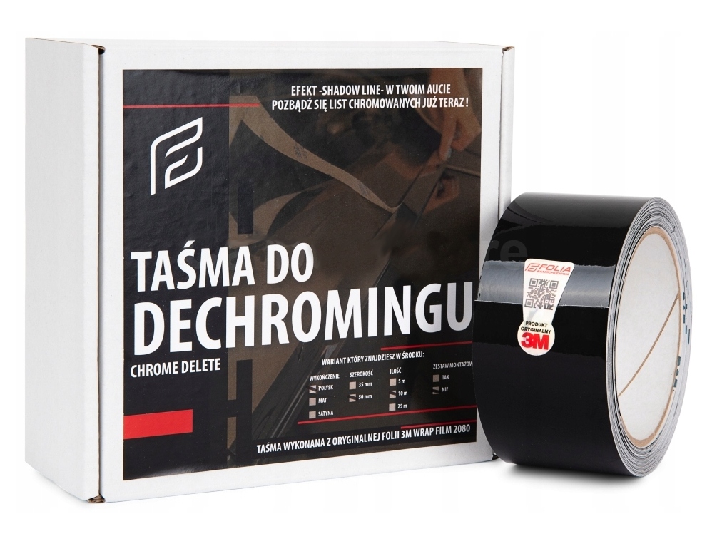 3M Folia Taśma Do Dechromingu Czarny Połysk G12 2080 Dechroming 3,5cm x 10m