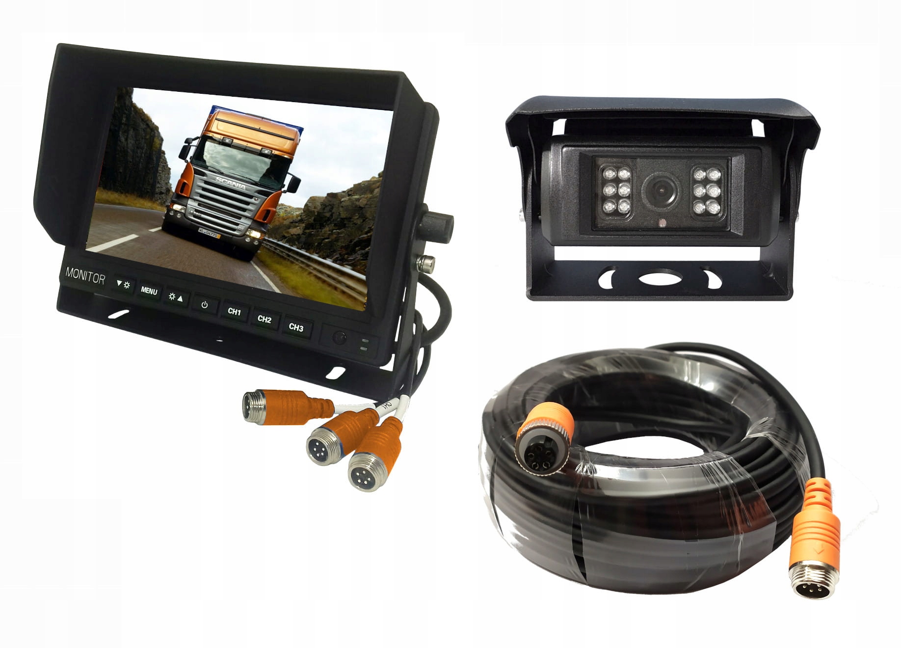 Zestaw zamykana podgrzewana kamera cofania Monitor