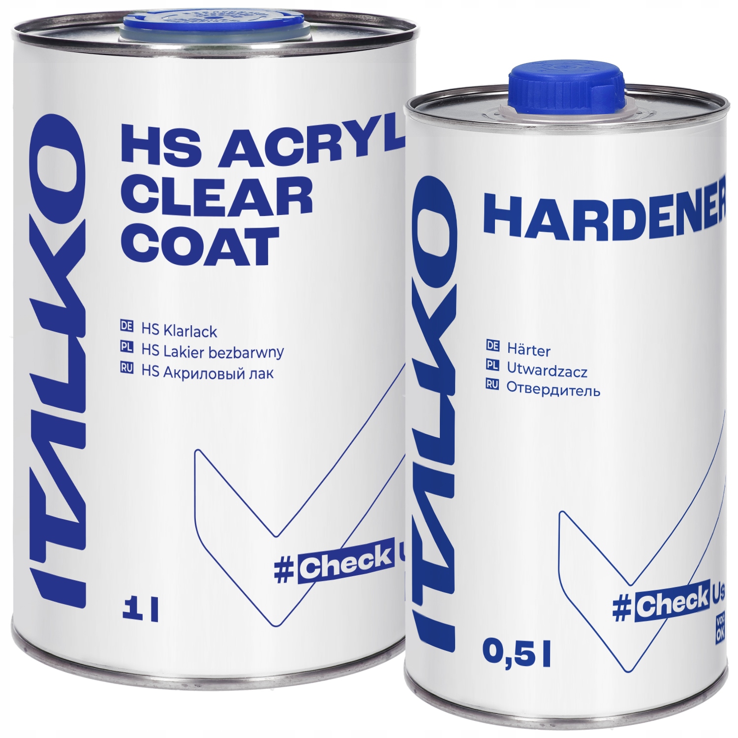 Italko Lakier Bezbarwny Hs 2:1 Utwardzacz 1,5L Kpl