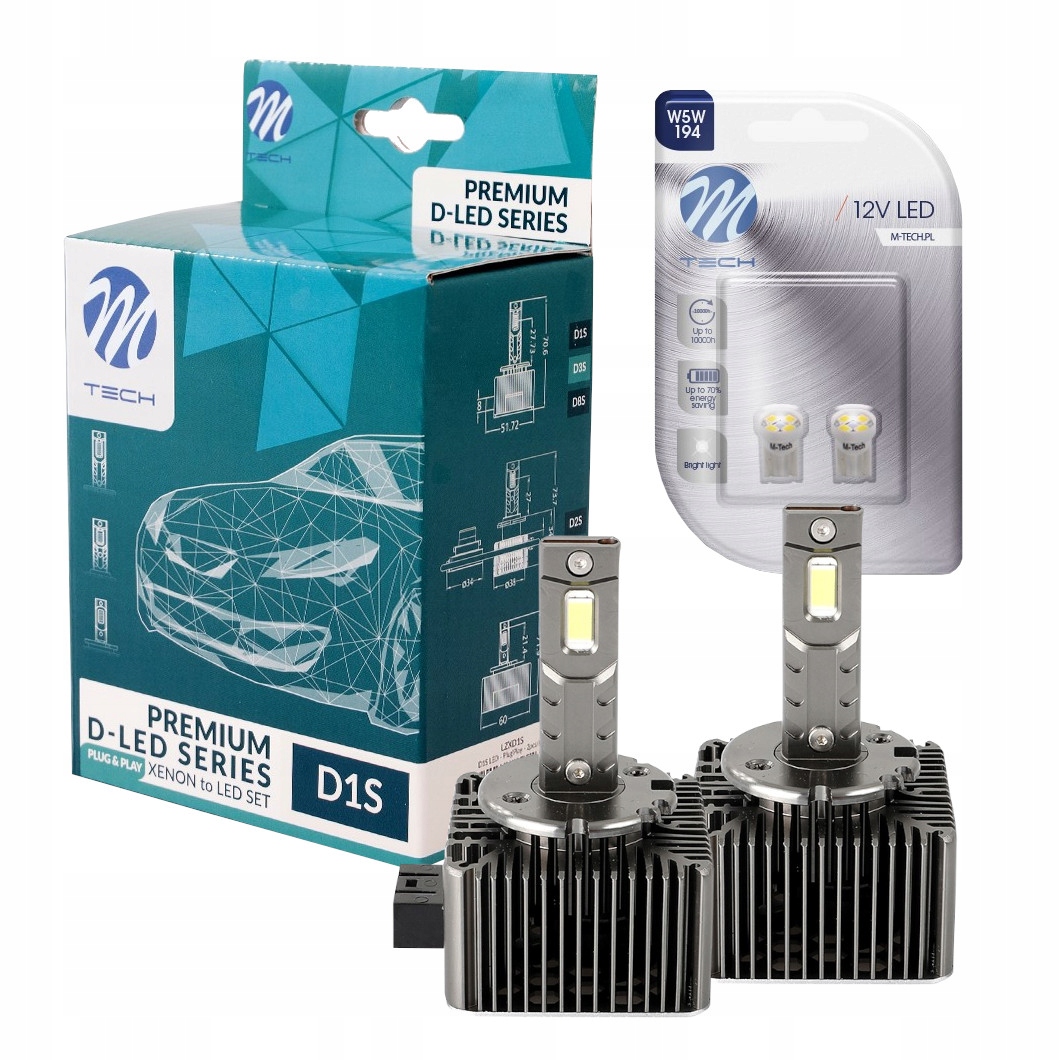 Zestaw Retrofit Xenon D1S Led 6000K 260% W5W Osram