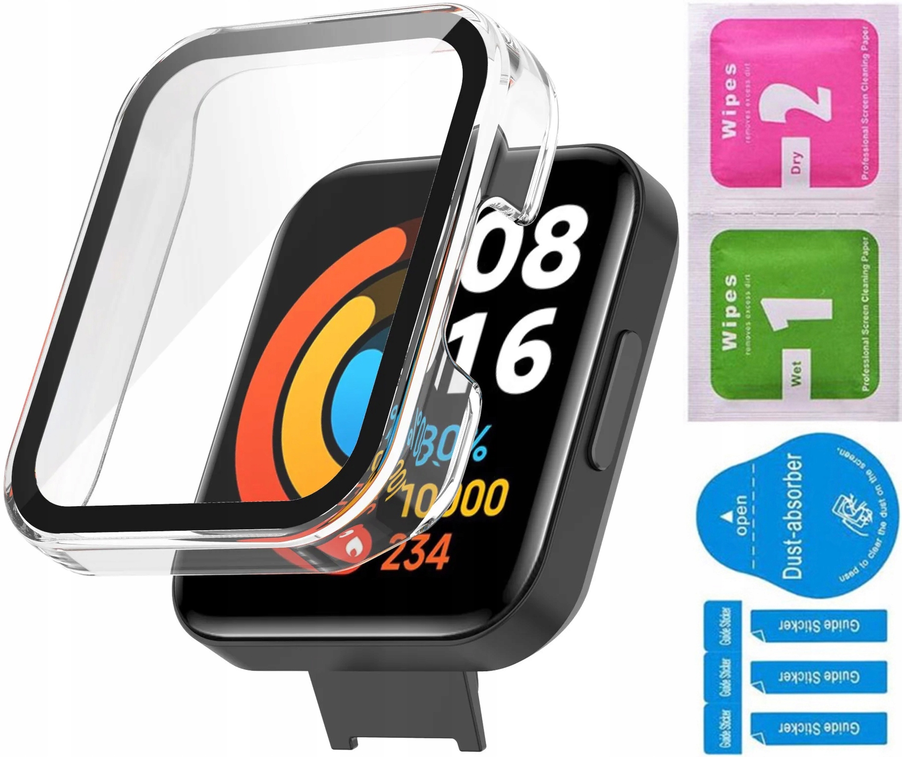 Etui Case Bumper Futerał Szkło 2W1 Do Xiaomi Redmi Watch 2 Lite Horloge