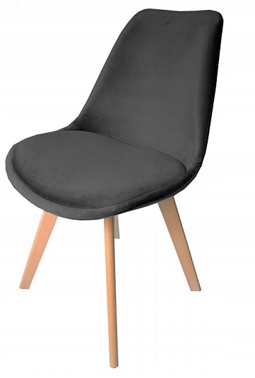 Krzesło 1058 skandynawskie Tapicerowane nowoczesne welurowe poduszka