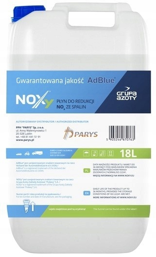Noxy Adblue Płyn Katalityczny Diesel 18L